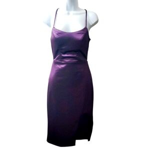 City Studio Womens Purple Prom Bodycon Open Back Glam Dress NWOT
